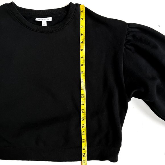 puff sleeve black sweater - Picture 2 of 4